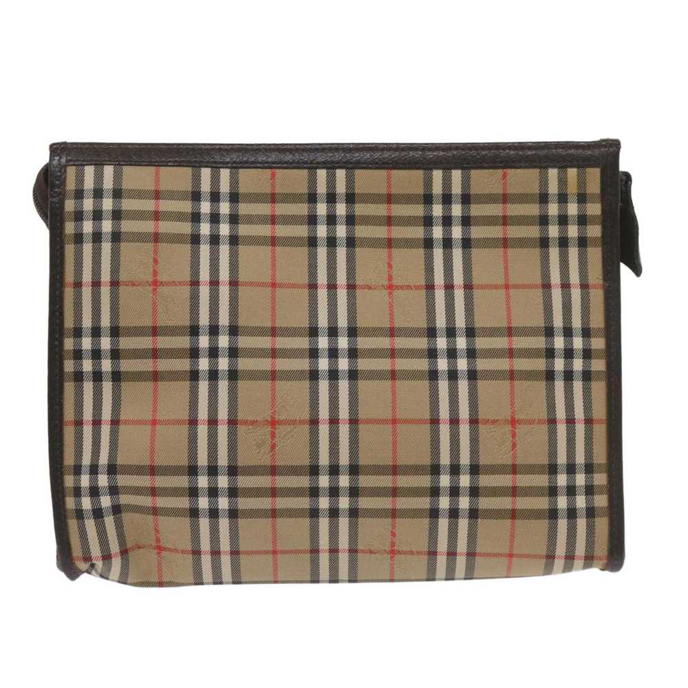 Burberry Nova Check Beige Canvas Clutch Bag (Pre-… - image 2