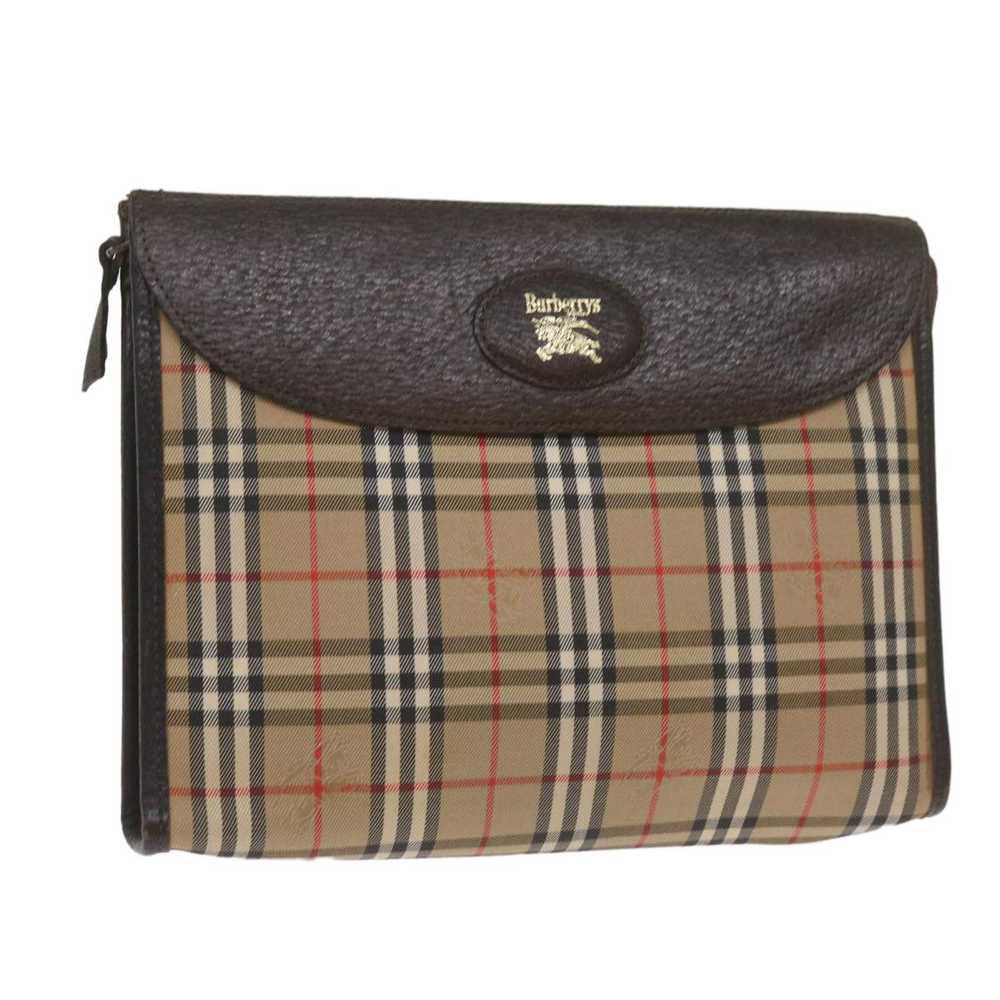 Burberry Nova Check Beige Canvas Clutch Bag (Pre-… - image 8