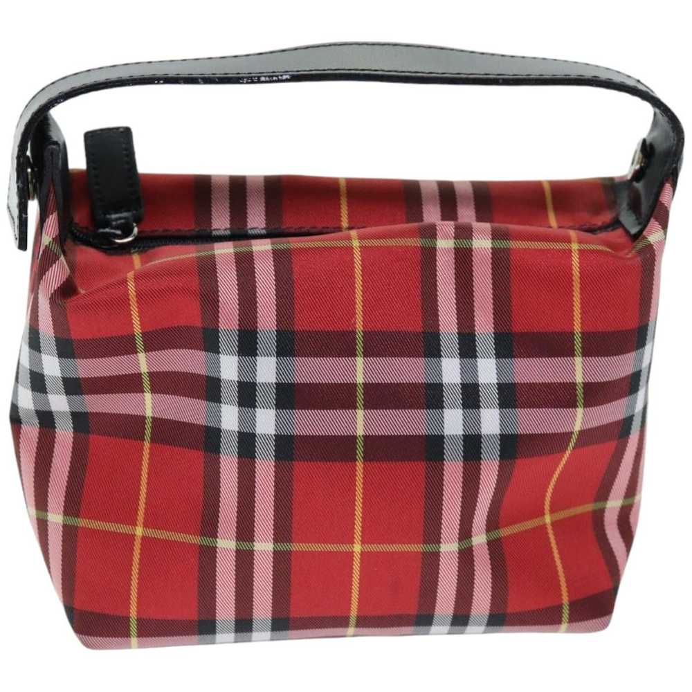 Burberry Nova Check Red Synthetic Clutch Bag (Pre… - image 1