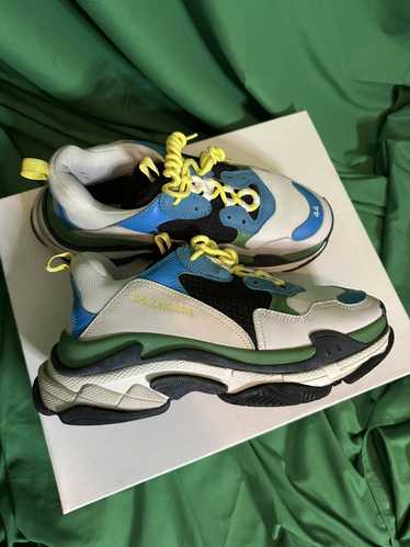 Balenciaga triple s blue green online