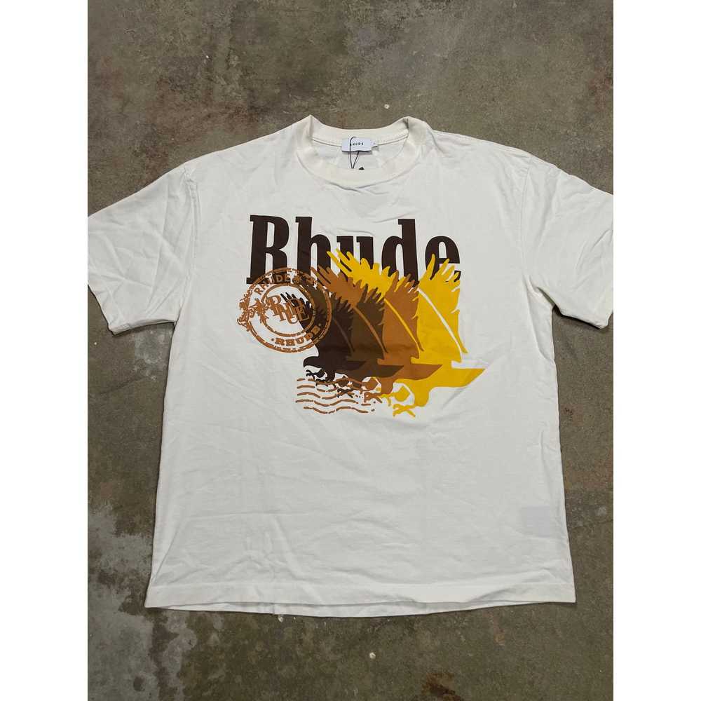 Rhude Rhude Tee Cream Brown Eagle Used Medium - image 1