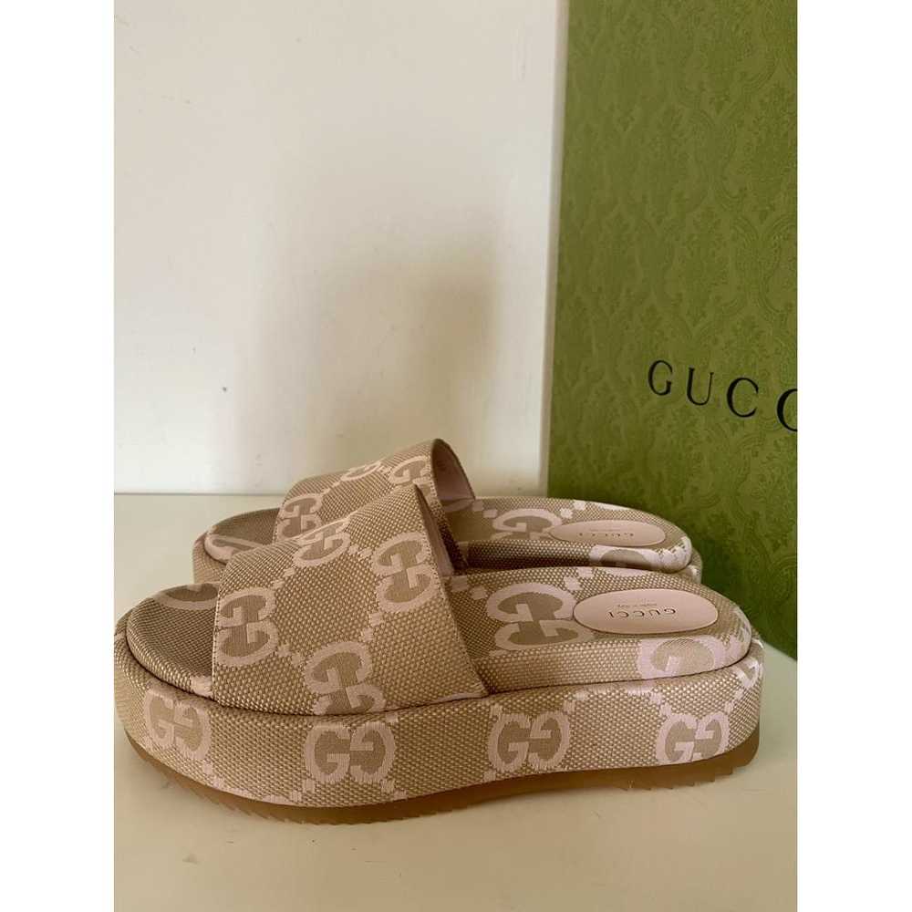 Gucci Double G cloth mules - image 3