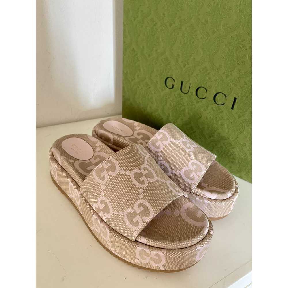 Gucci Double G cloth mules - image 5