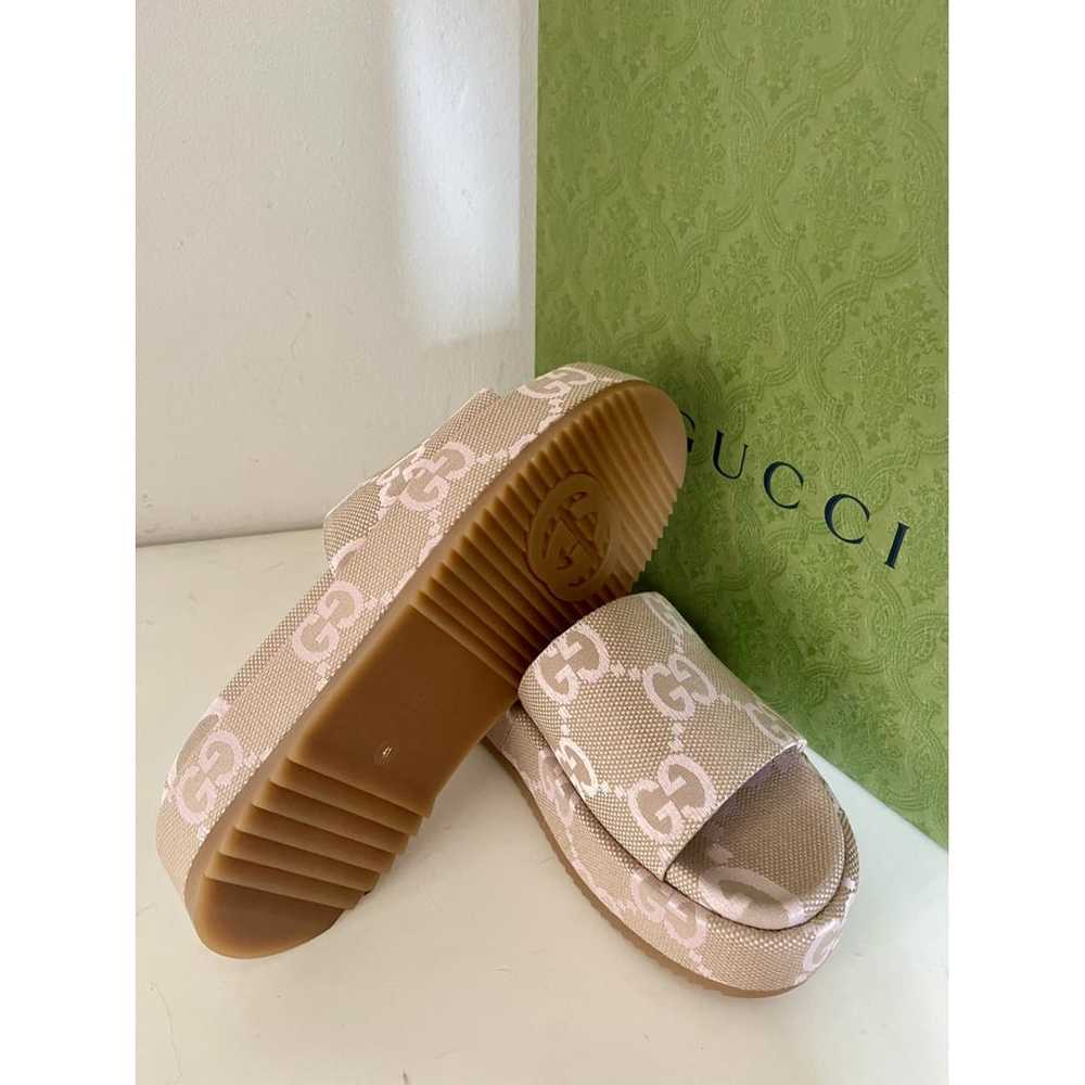 Gucci Double G cloth mules - image 6