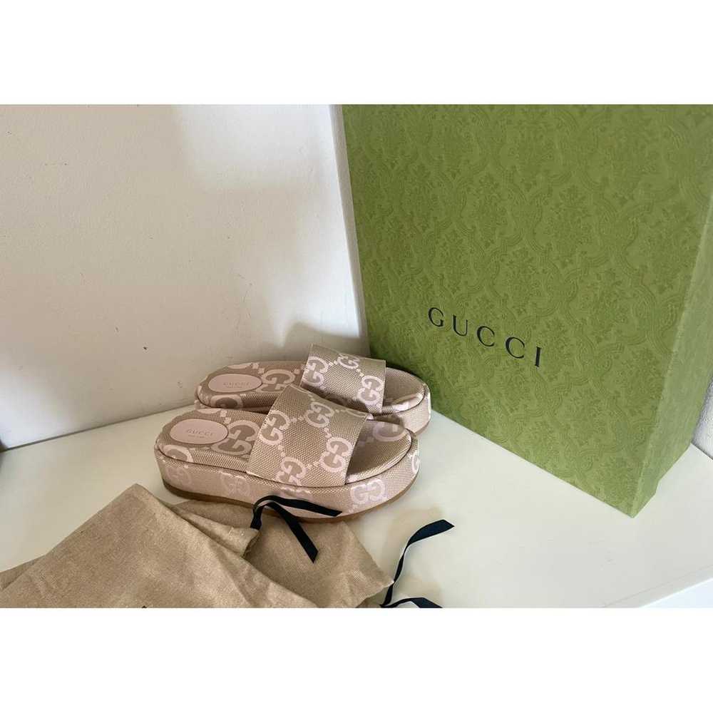 Gucci Double G cloth mules - image 7