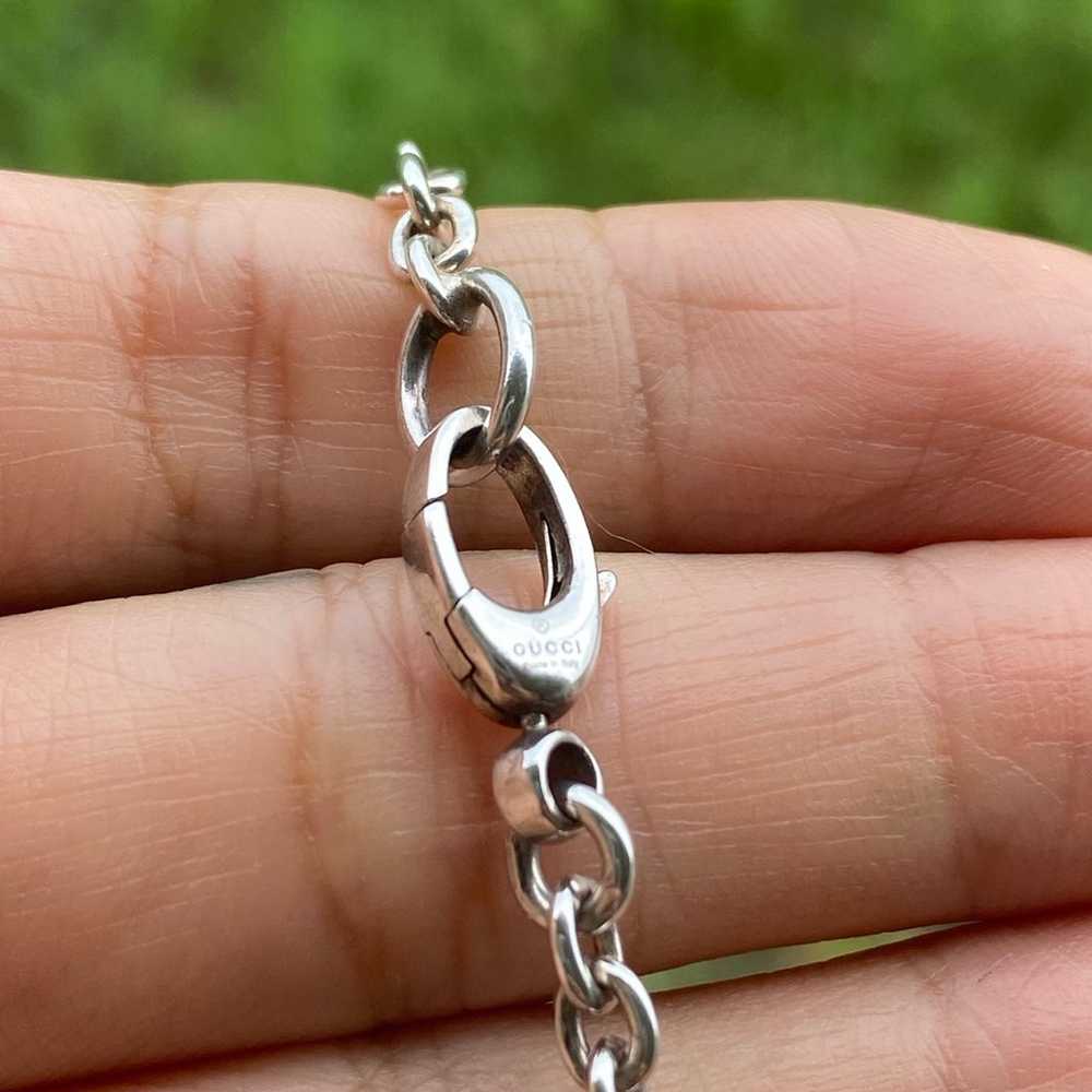 Gucci Sterling Silver Interlocking GG Pendant - image 8