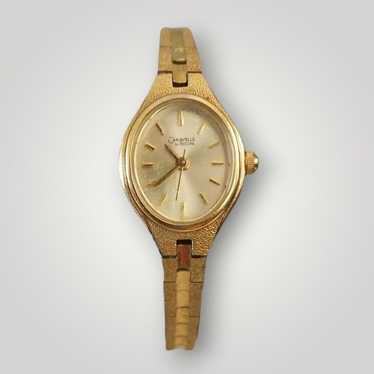 Vintage Caravelle By Bulova Women's Gold Tone Wat… - image 1