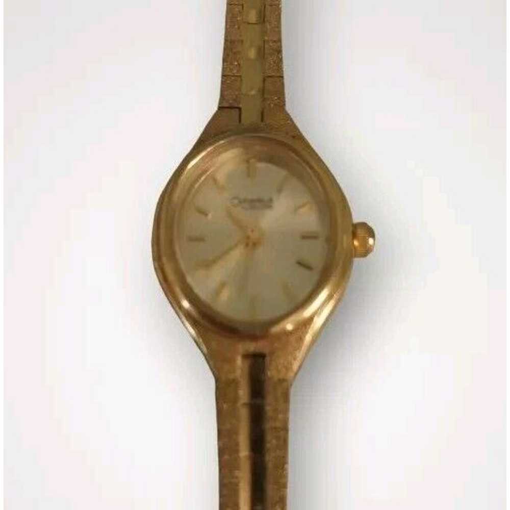 Vintage Caravelle By Bulova Women's Gold Tone Wat… - image 2