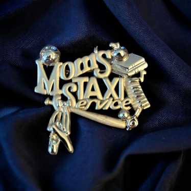 Vintage Vintage AJC Moms Taxi Service brooch - image 1