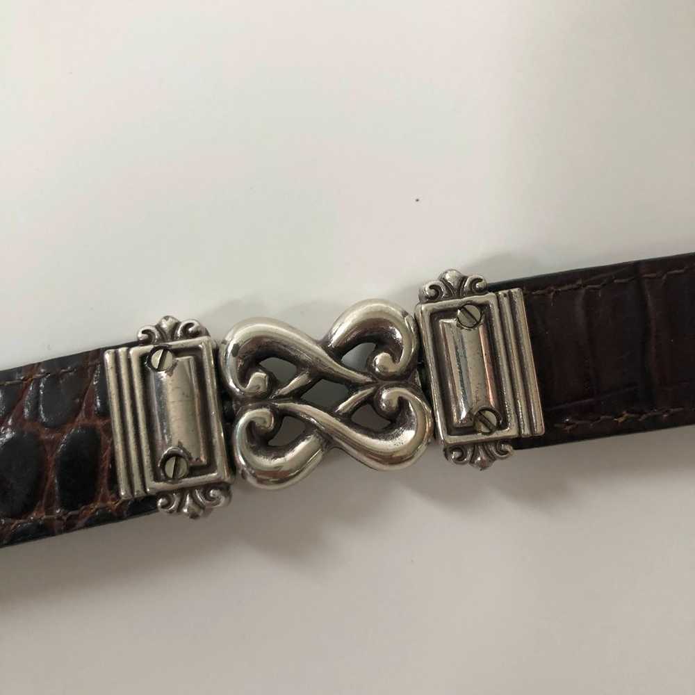 Vintage 1990s Brighton Leather Belt Reversible Br… - image 7