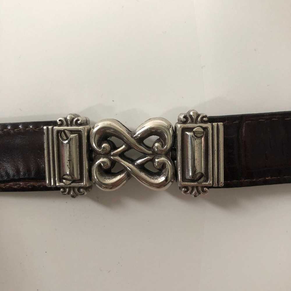 Vintage 1990s Brighton Leather Belt Reversible Br… - image 8