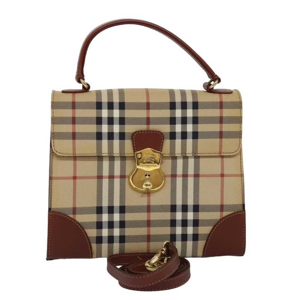 Burberry Nova Check Beige Canvas Handbag (Pre-Own… - image 5