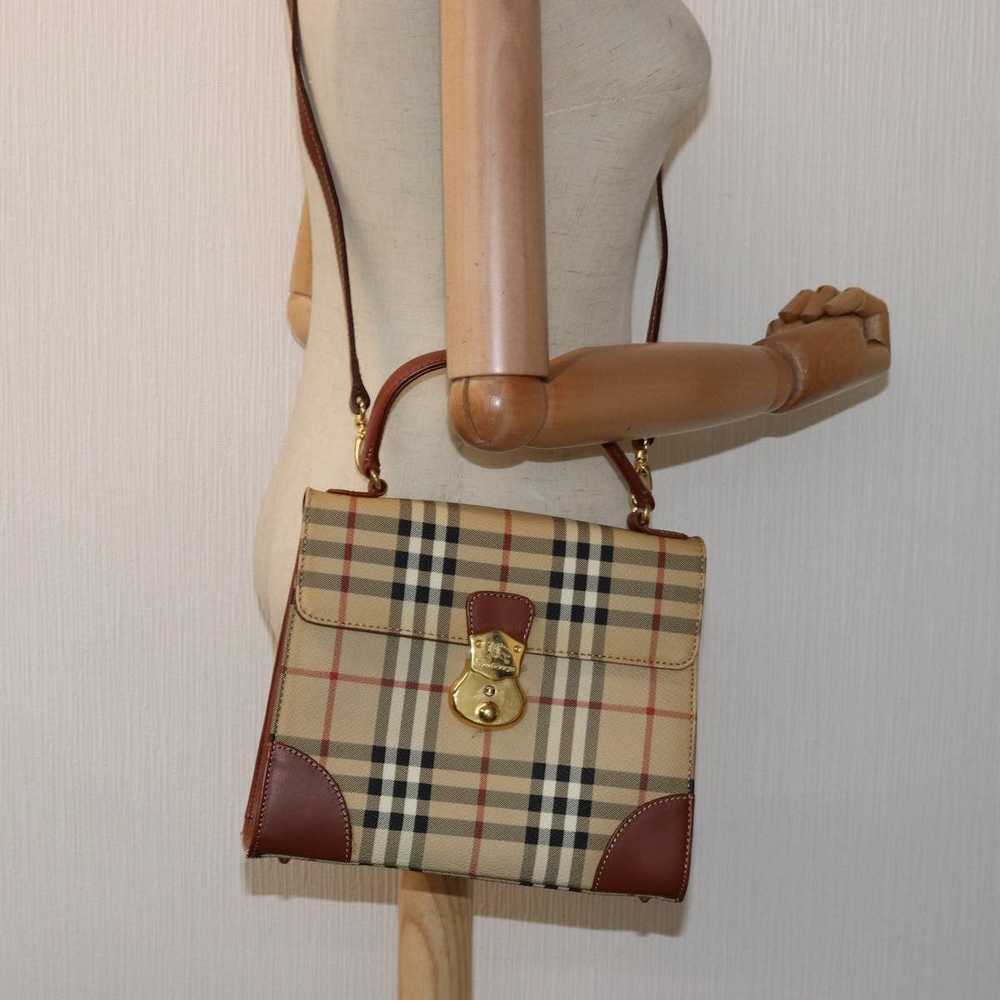 Burberry Nova Check Beige Canvas Handbag (Pre-Own… - image 7