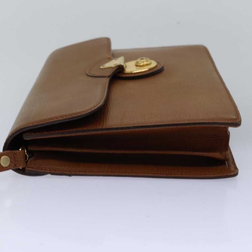 Burberry Brown Leather Clutch Bag (Pre-Owned) - image 4