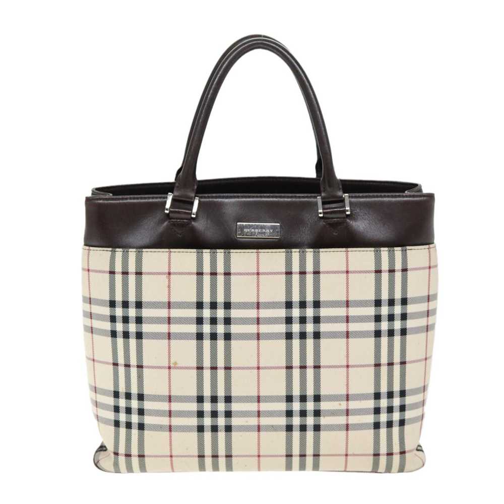 Burberry Nova Check Beige Polyester Handbag (Pre-… - image 1