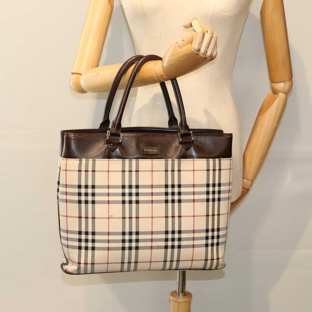 Burberry Nova Check Beige Polyester Handbag (Pre-… - image 6