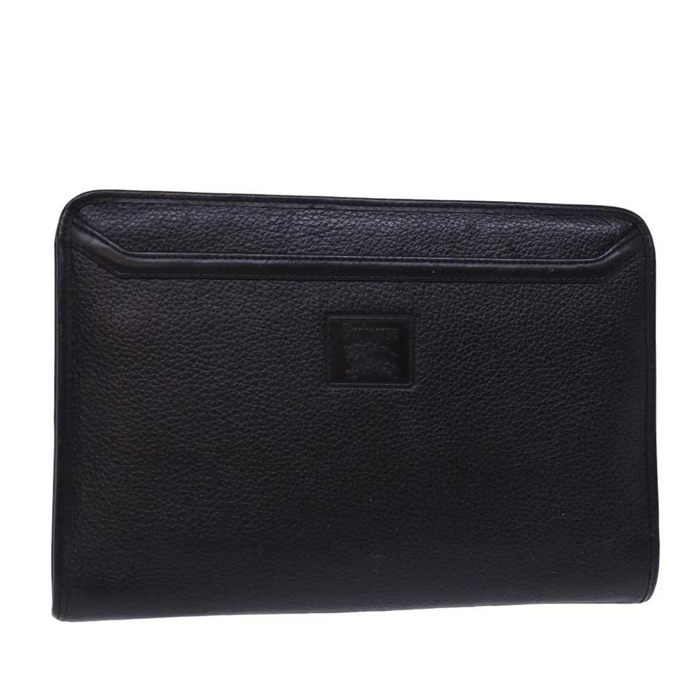 Burberry Wallet Black Leather Clutch Bag (Pre-Own… - image 3