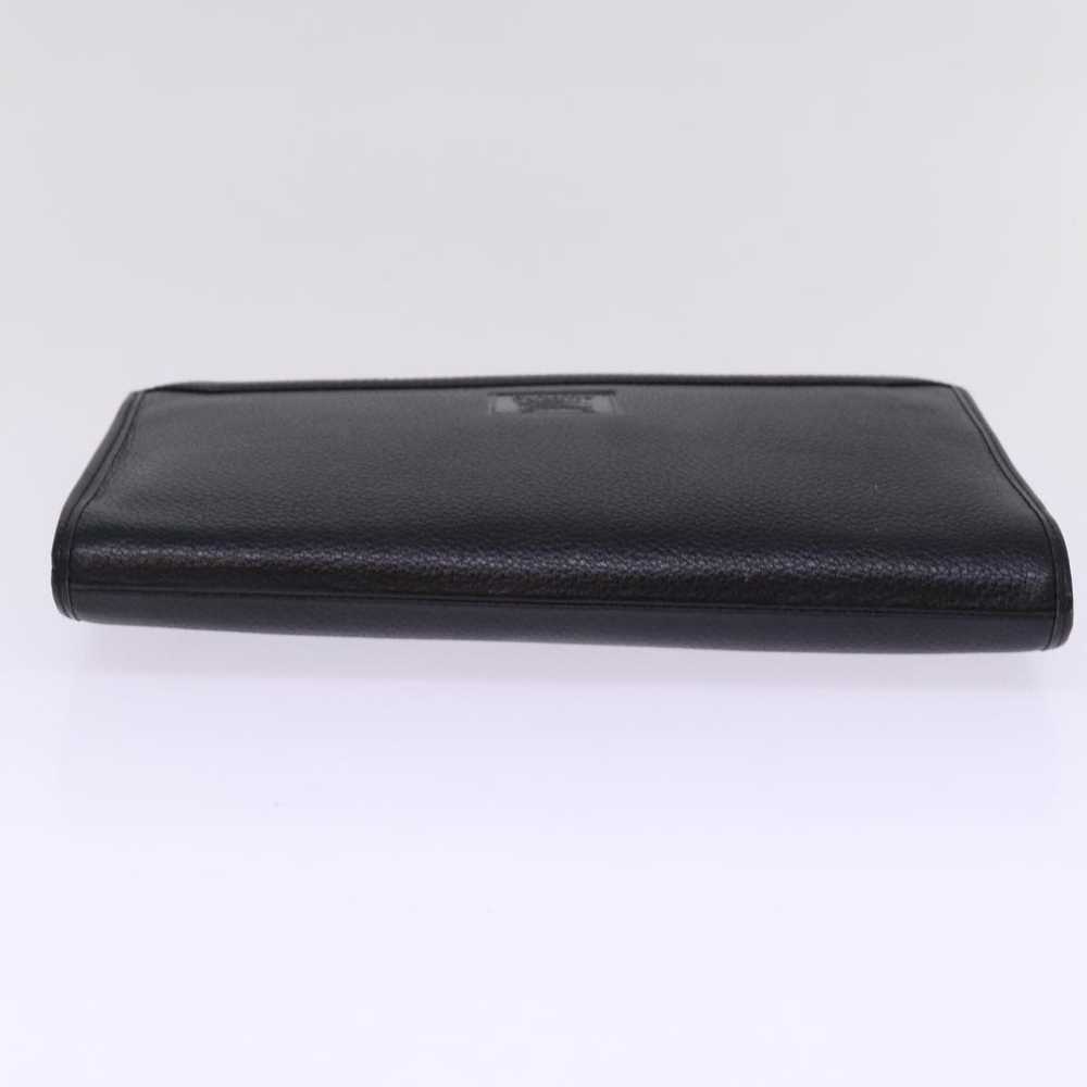 Burberry Wallet Black Leather Clutch Bag (Pre-Own… - image 4