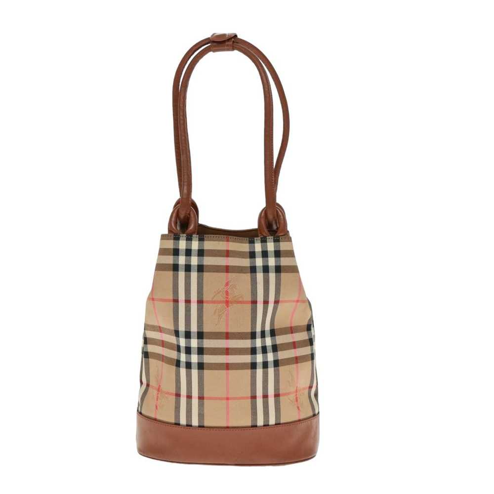 Burberry Haymarket Beige Canvas Shoulder Bag (Pre… - image 2