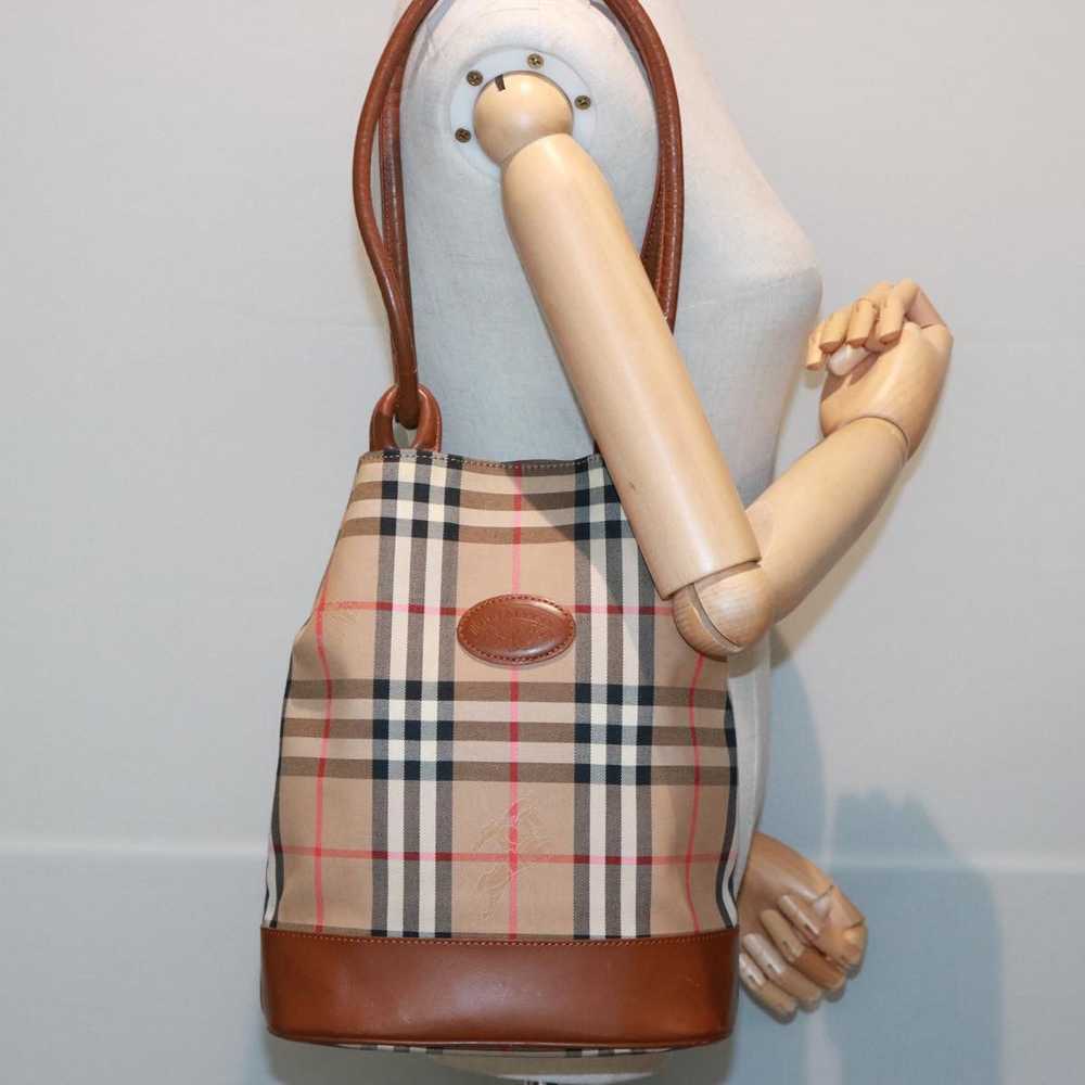 Burberry Haymarket Beige Canvas Shoulder Bag (Pre… - image 6