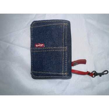 vintage Levi's trifold denim compact snap wallet - image 1