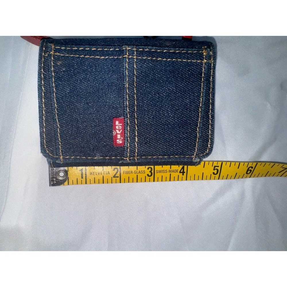 vintage Levi's trifold denim compact snap wallet - image 8