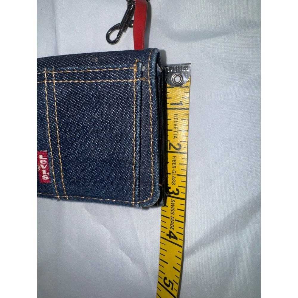 vintage Levi's trifold denim compact snap wallet - image 9