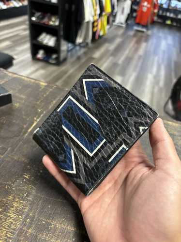 MCM MCM black blue bi fold wallet