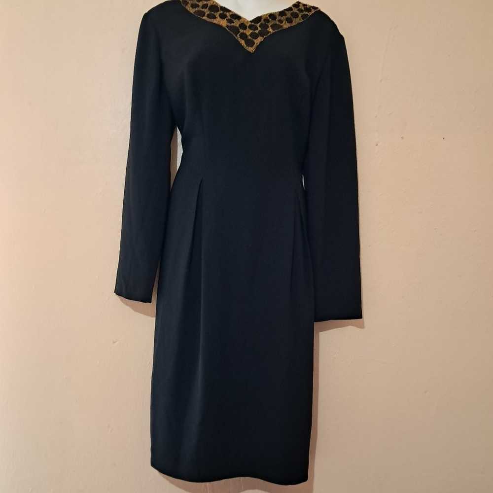 Vintage MS Chaus Women Dress size 8 black - image 1