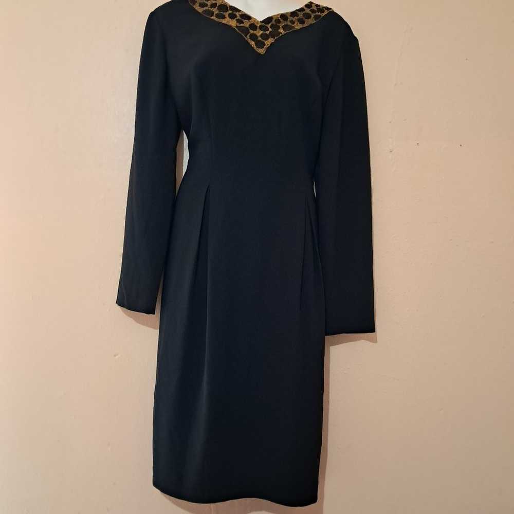 Vintage MS Chaus Women Dress size 8 black - image 2