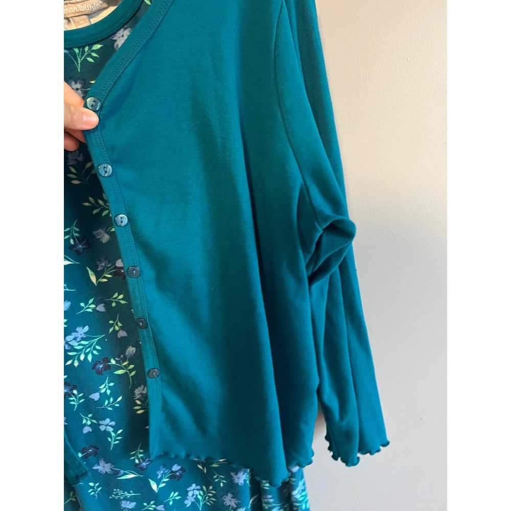 Vintage Plus Size Dress and Cardigan Set - image 3