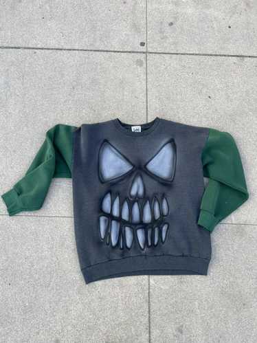 Lee × Streetwear × Vintage Skull airbrushed crewne