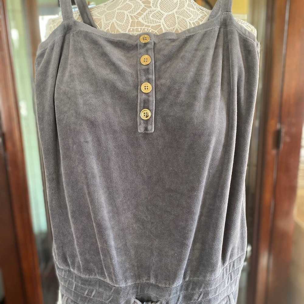 Vintage Juicy Couture Grey Velour Jumpsuit Extra … - image 5