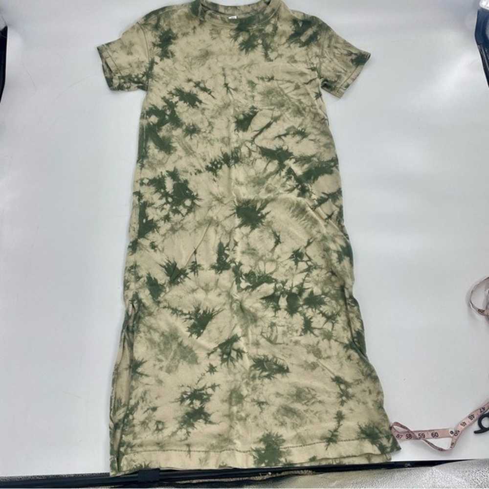 Old Navy Loose Vintage Olive Green Tie-Dyed Midi … - image 3