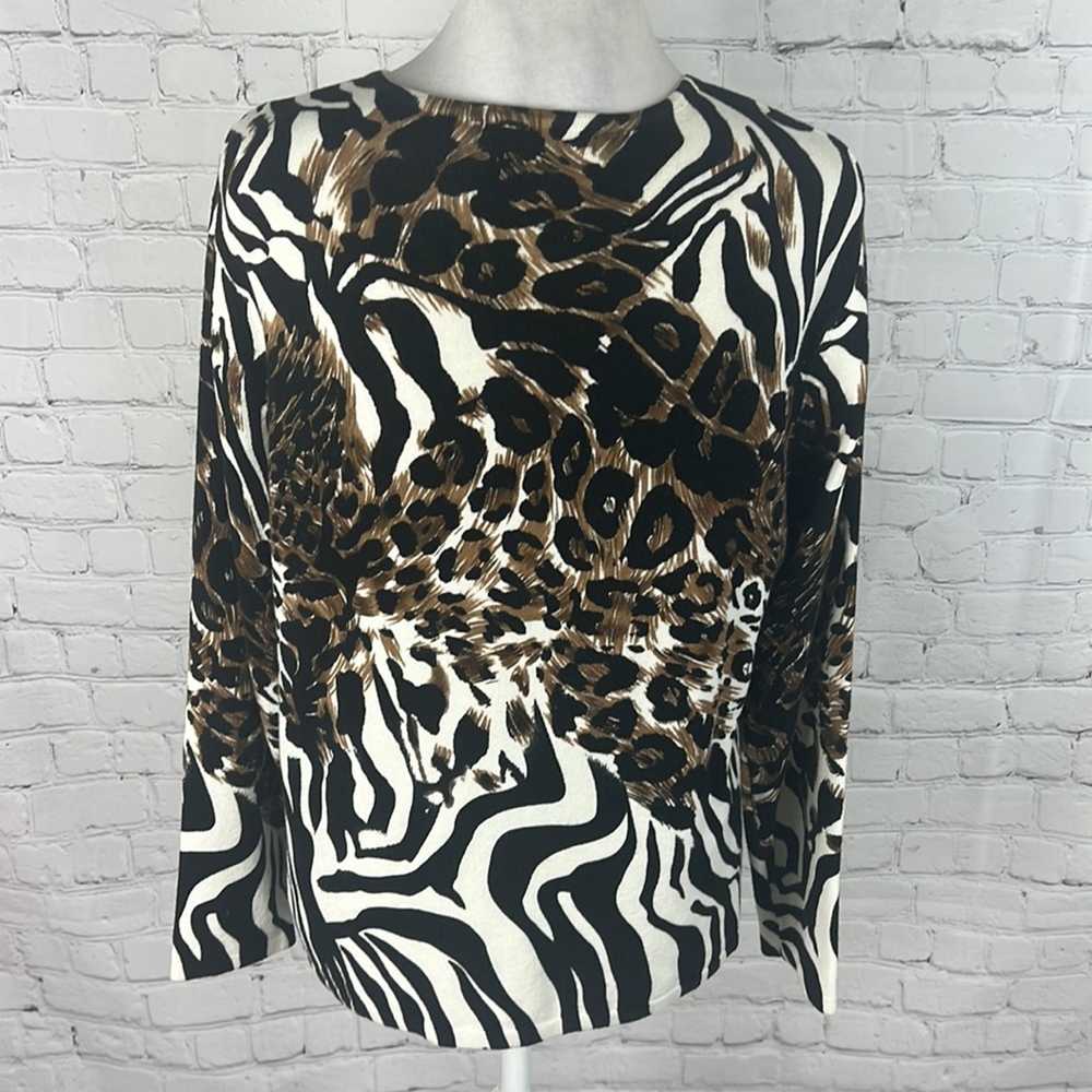 Pierri New York | Animal Print Cardigan | Sequins… - image 3