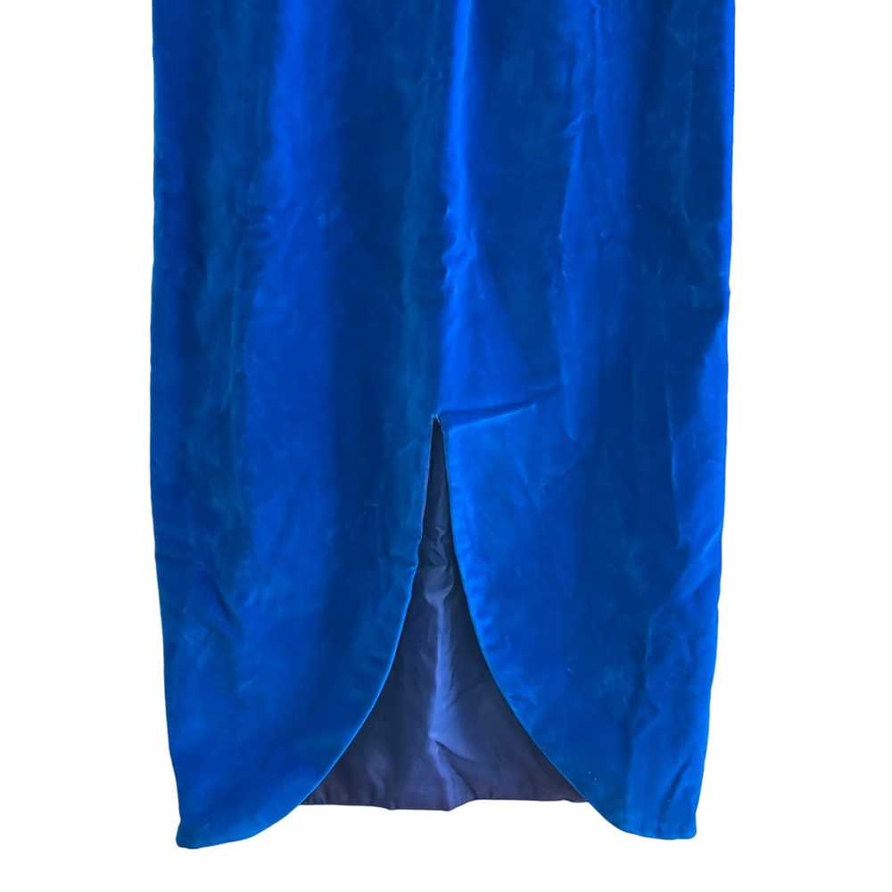 Vintage Crush Velvet Royal Blue Long Formal Maxi … - image 4