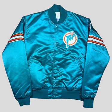 Vintage 80s Large MIAMI outlet DOLPHINS NFL Pro Line Starter Satin Bomber Jacket USA