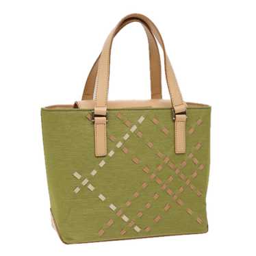 Burberry Green Cotton Handbag (Pre-Owned)