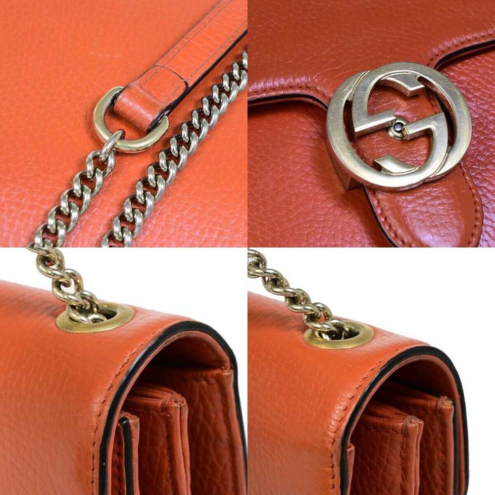 Gucci Interlocking G Orange Leather Shoulder Bag … - image 11