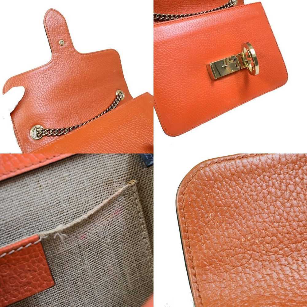 Gucci Interlocking G Orange Leather Shoulder Bag … - image 12