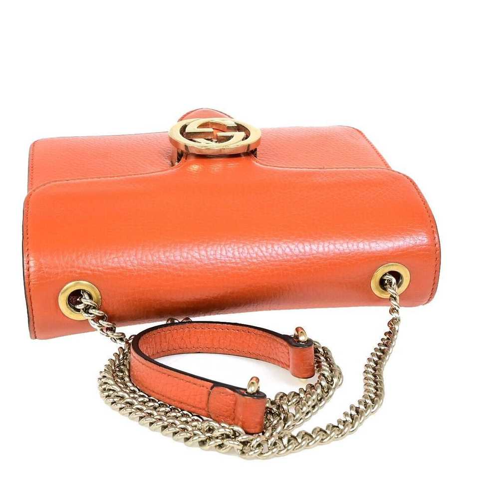 Gucci Interlocking G Orange Leather Shoulder Bag … - image 4