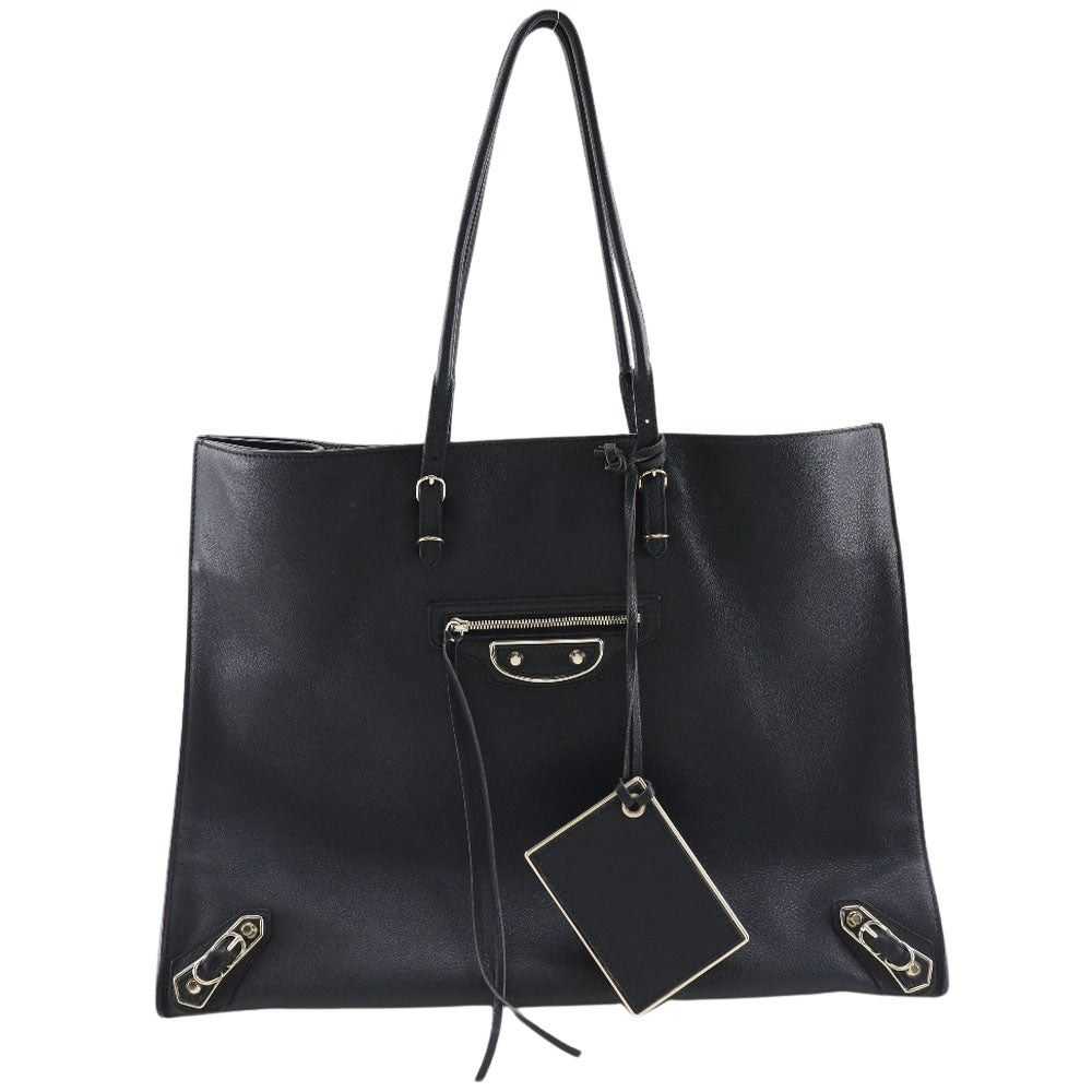 Balenciaga Papier Black Leather Tote Bag (Pre-Own… - image 1