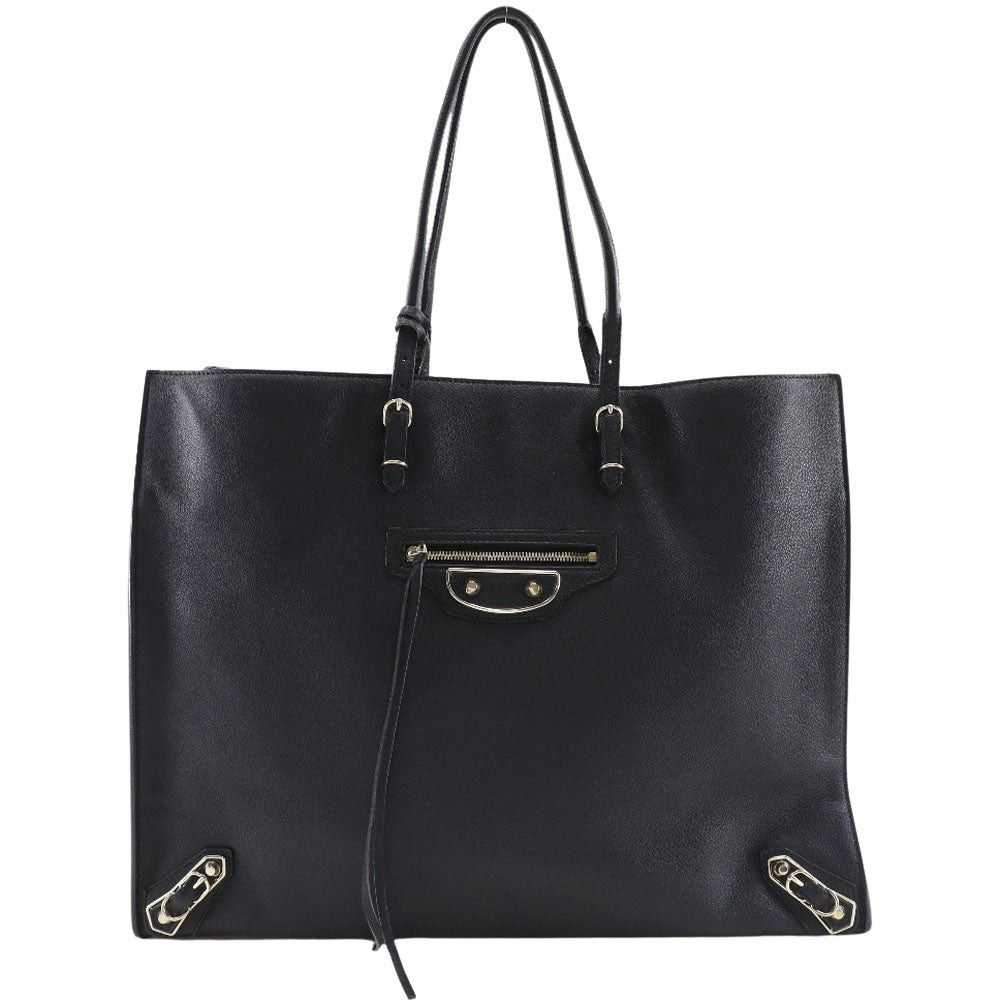 Balenciaga Papier Black Leather Tote Bag (Pre-Own… - image 2