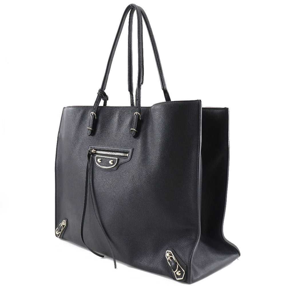 Balenciaga Papier Black Leather Tote Bag (Pre-Own… - image 3