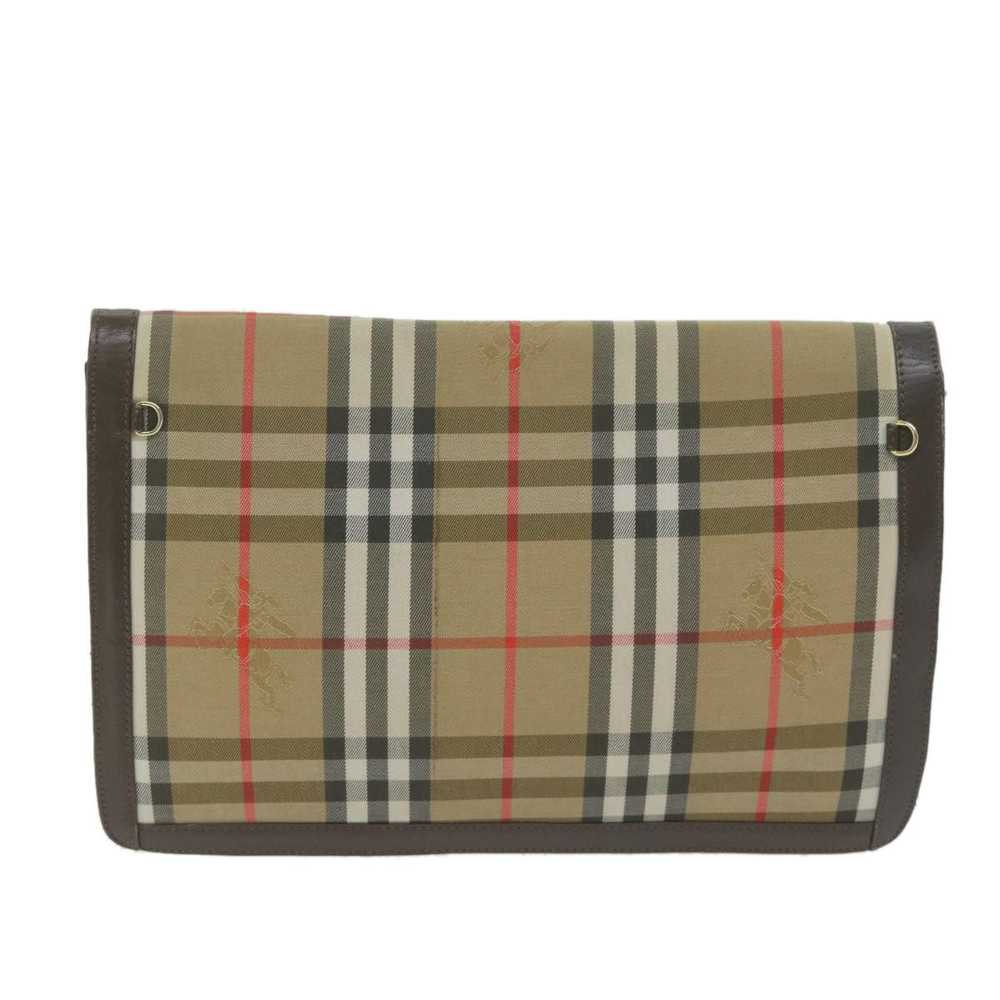 Burberry Nova Check Beige Synthetic Clutch Bag (P… - image 2