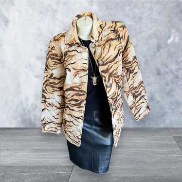 Chicos Chicos Tiger Print Quilted Jacket