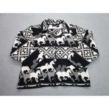 Vintage Western Horses Aztec Geometric Cowgirl Ta… - image 1