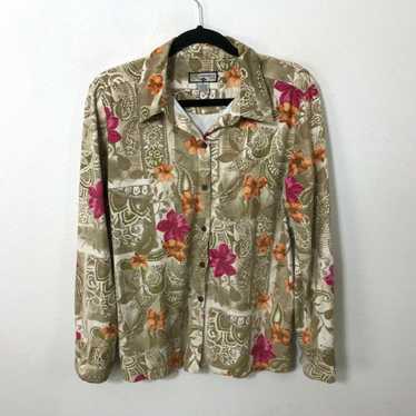 Vintage Caribbean Joe Hawaiian Shirt Size M Soft … - image 1