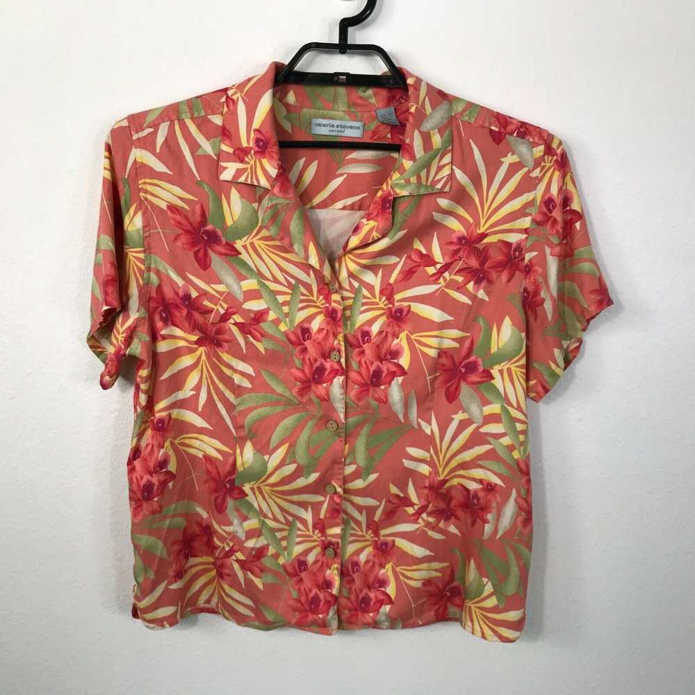 Vintage Valerie Stevens Hawaiian Shirt Blouse Siz… - image 1