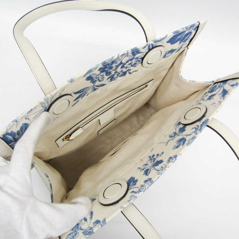 Gucci Herbarium Blue Canvas Tote Bag (Pre-Owned) - image 4